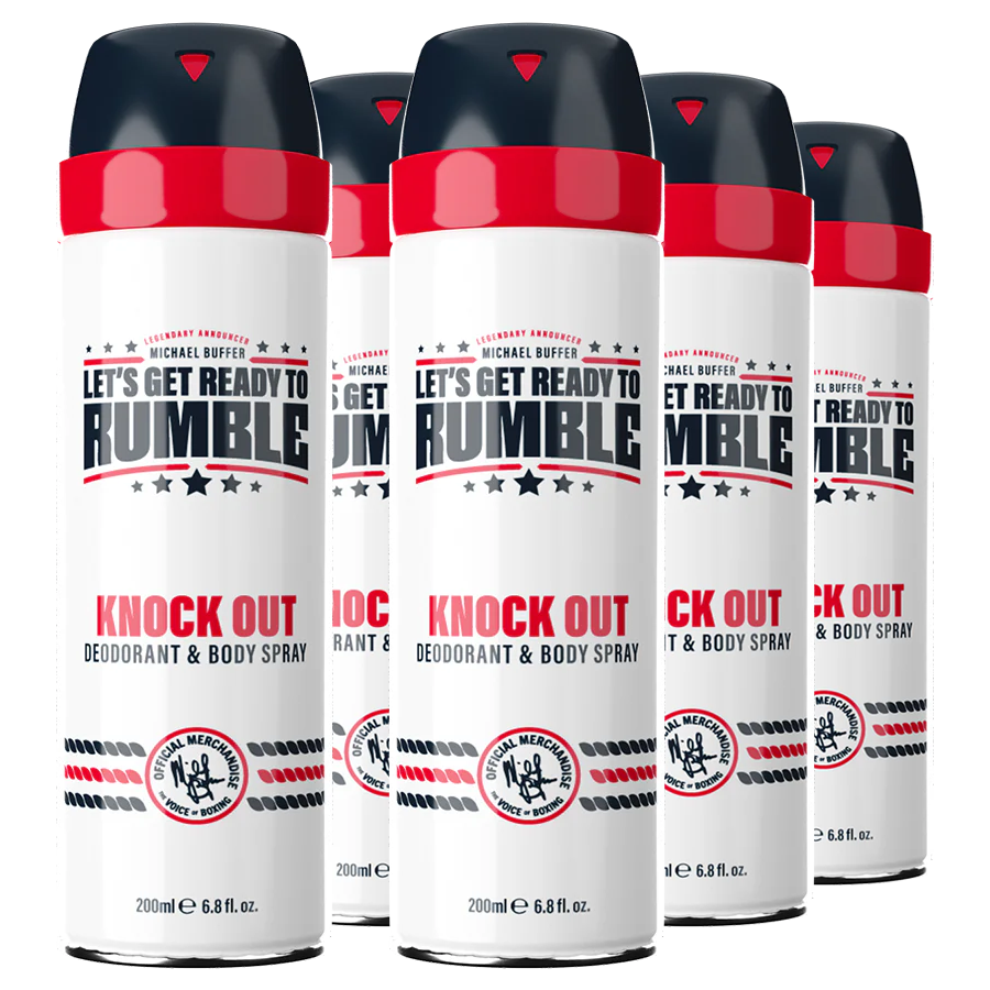 LET'S GET READY TO RUMBLE Knock Out Body Spray 6-pack